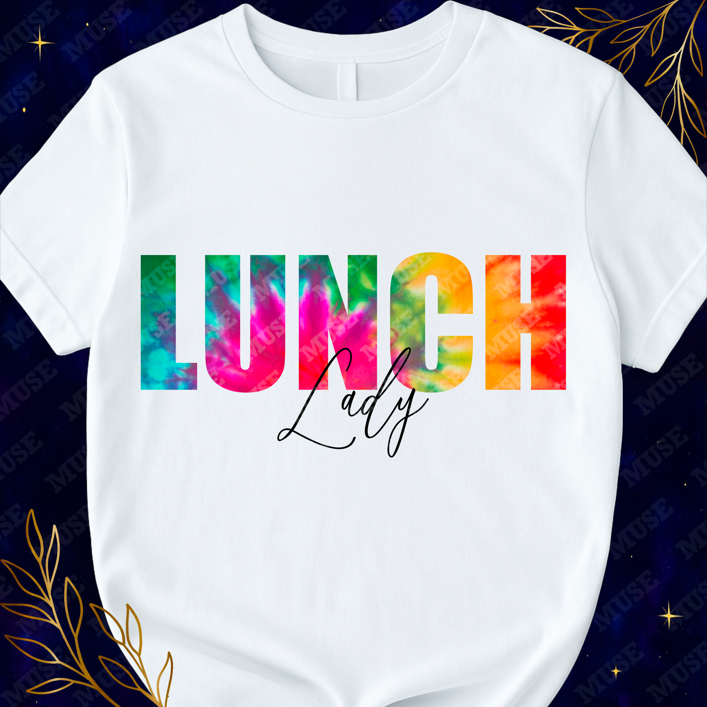 π₯ Lunch Lady PNG β Colorful Tie-Dye Teacher Appreciation Design