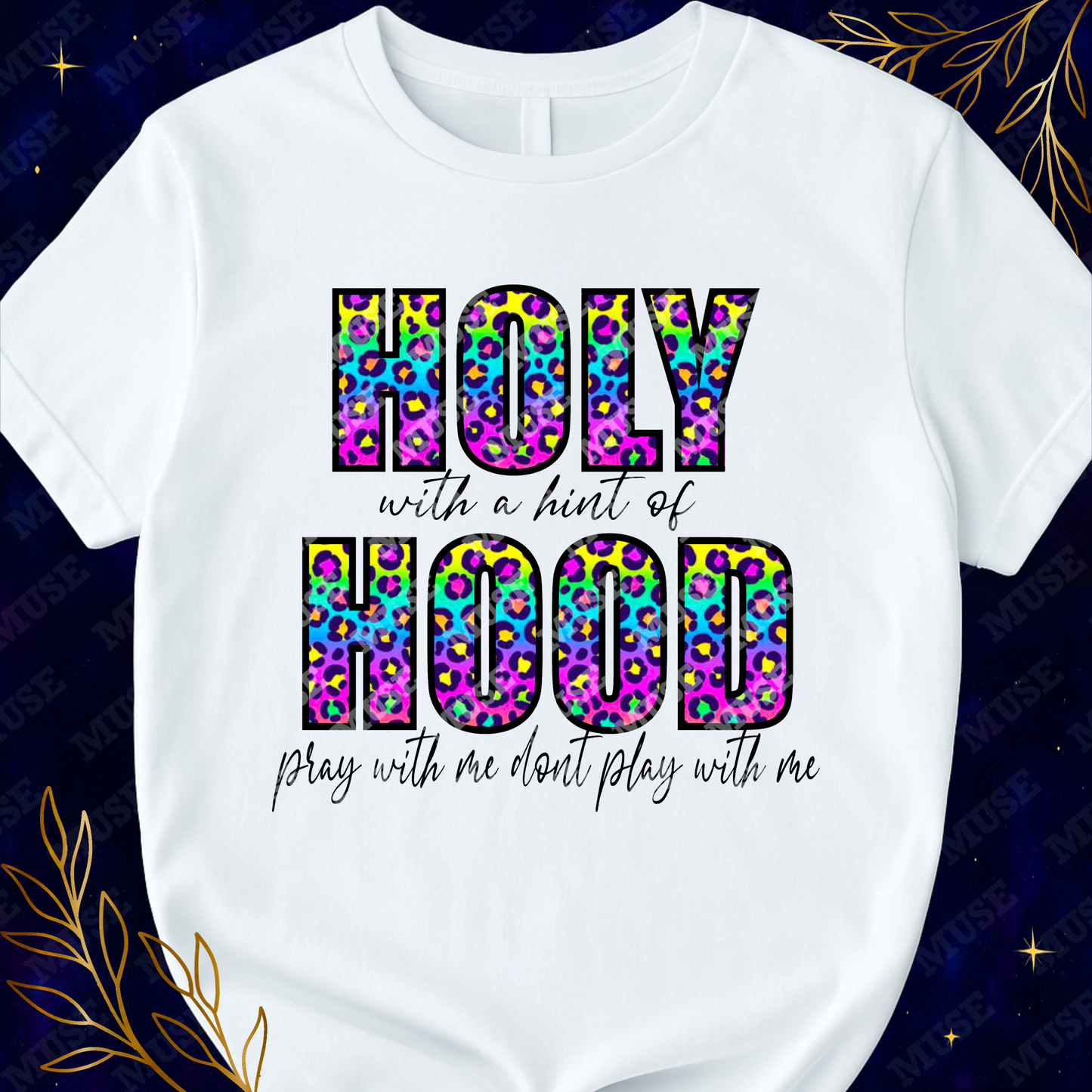 🎨 Holy With A Hint Of Hood PNG – Leopard Print Sassy Faith Design