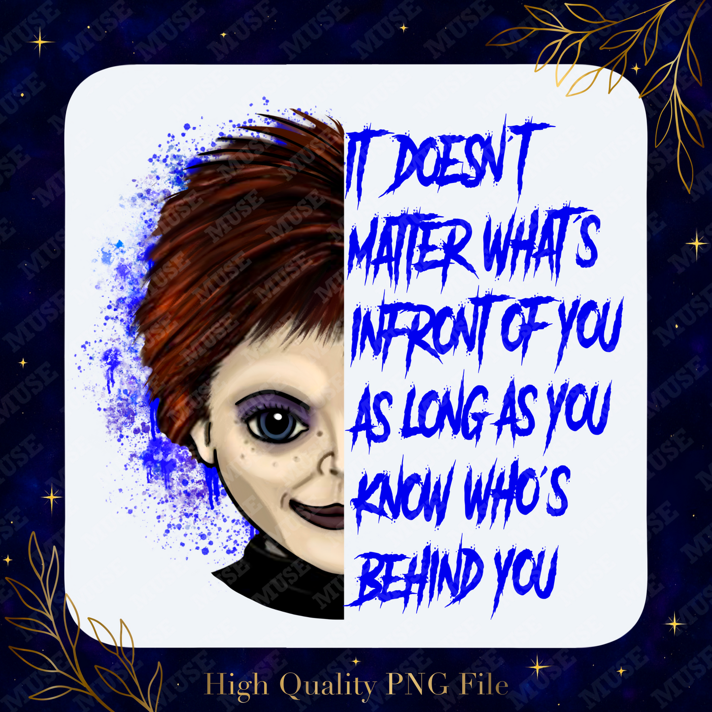 πͺ Chucky Horror Quote PNG β Creepy Doll Scary Movie Design