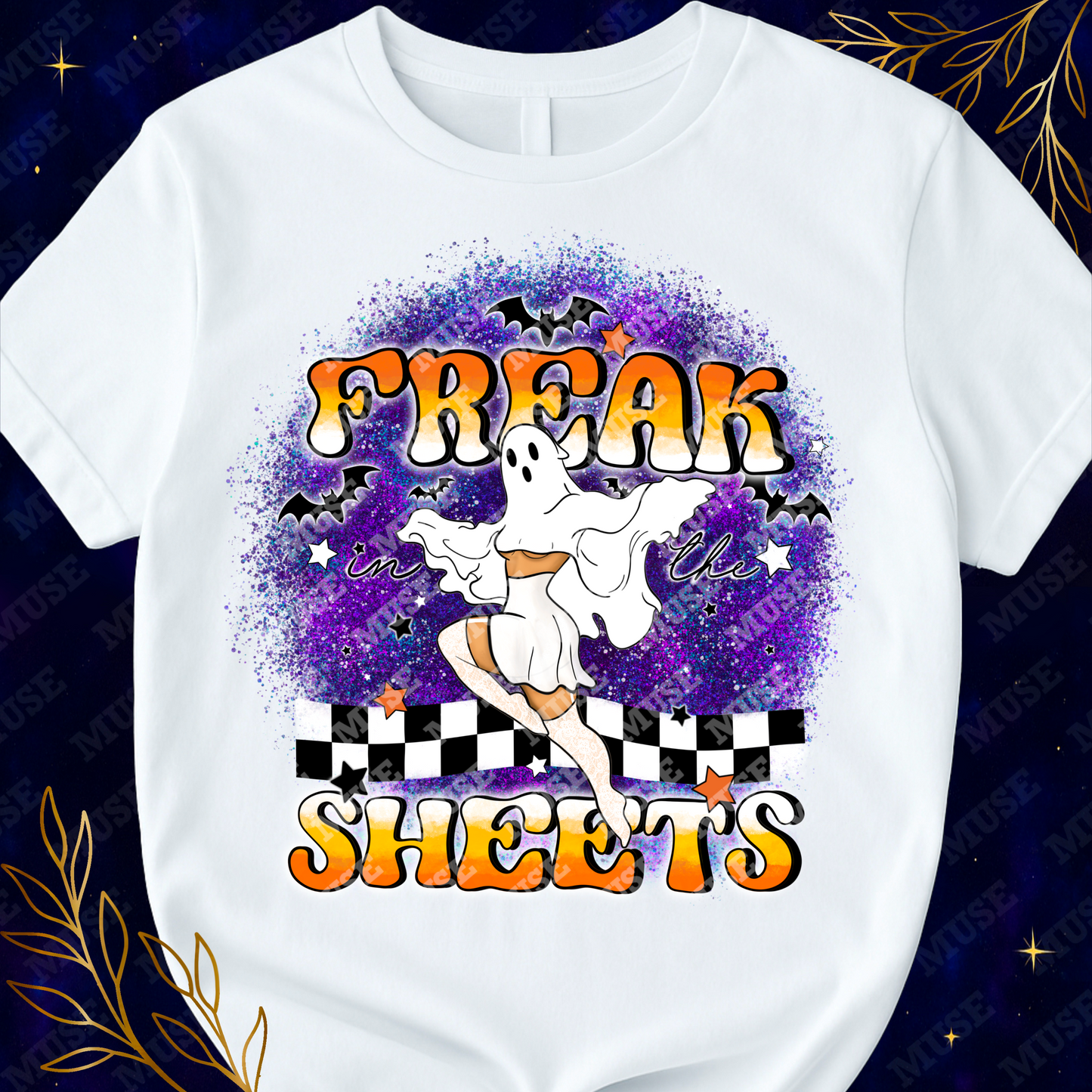 π» Freak In The Sheets Purple PNG β Funny Halloween Ghost Design
