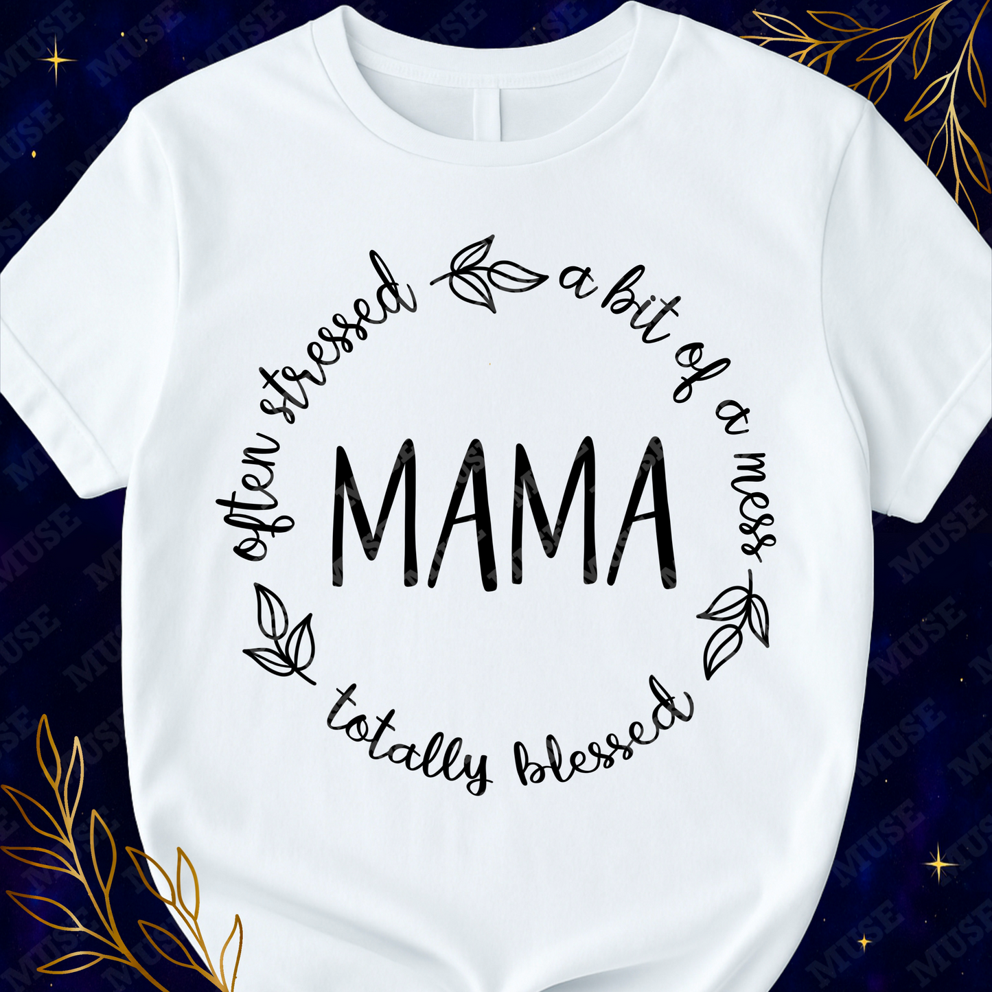 ๐ฟ Mama Mess Blessed PNG โ Handwritten Minimal Mama Quote Design