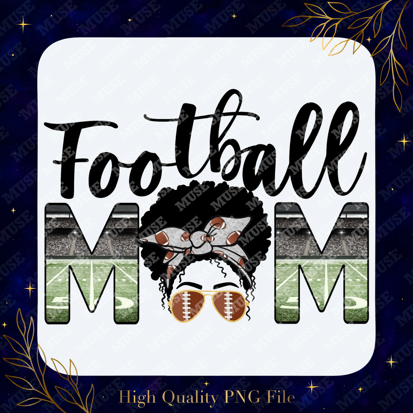 ποΈ Football MOM β Afro Puff Game Day Design