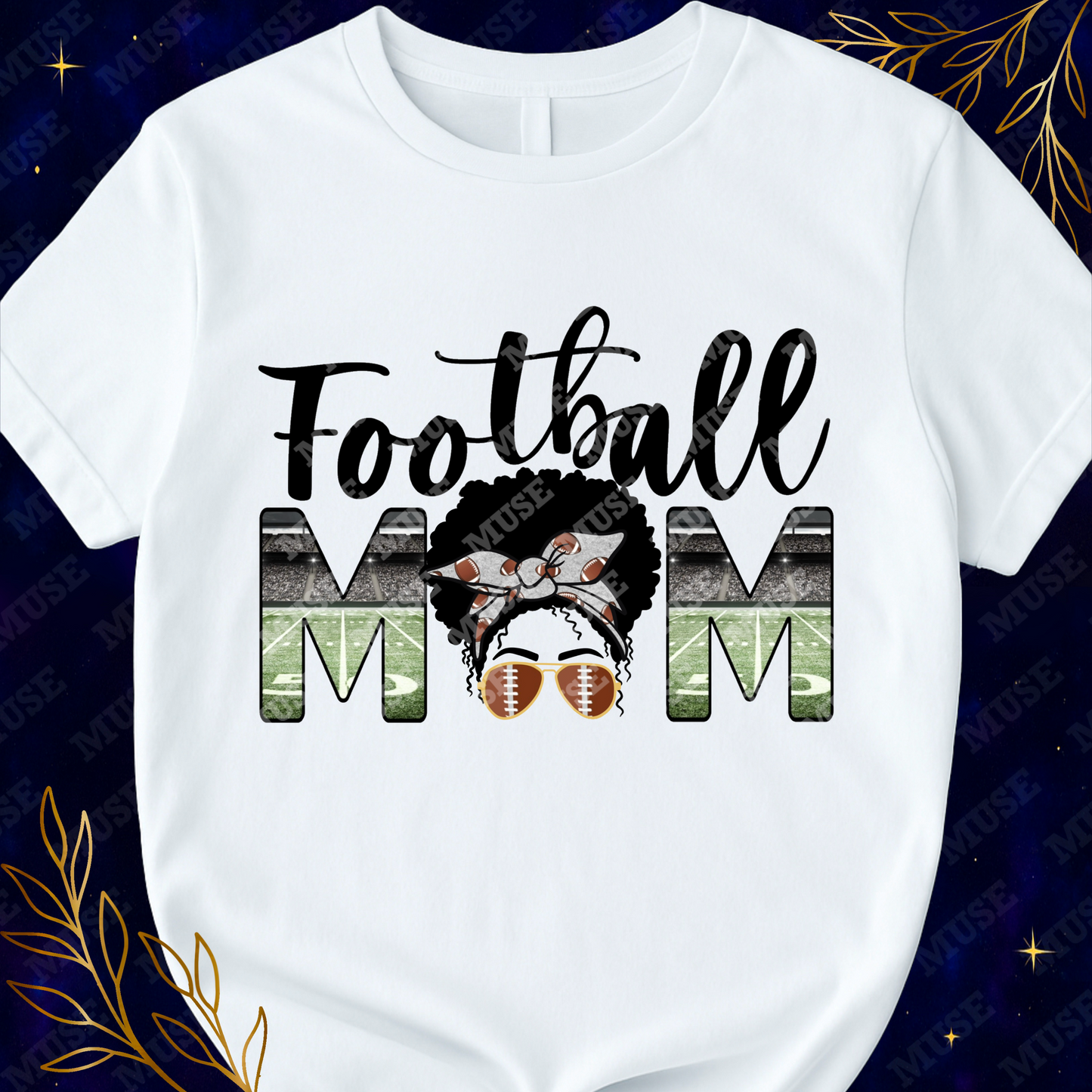 ποΈ Football MOM β Afro Puff Game Day Design