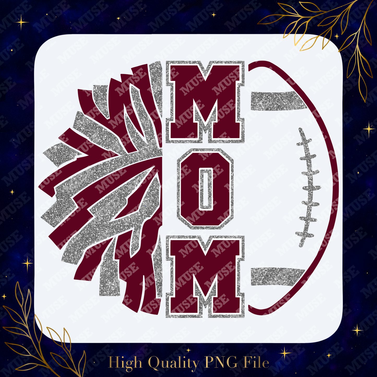 π£π Football MOM β Glitter Cheer Design