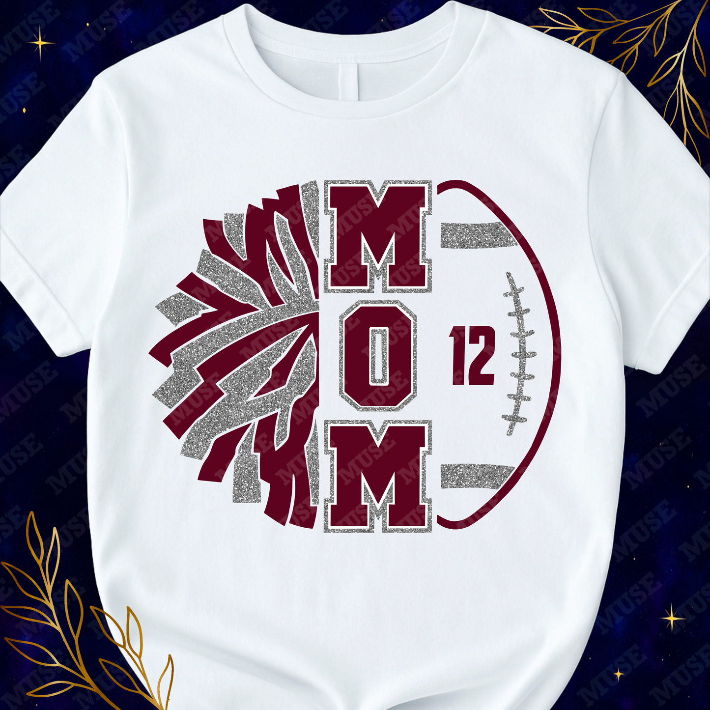 π£π Football MOM β Glitter Cheer Design
