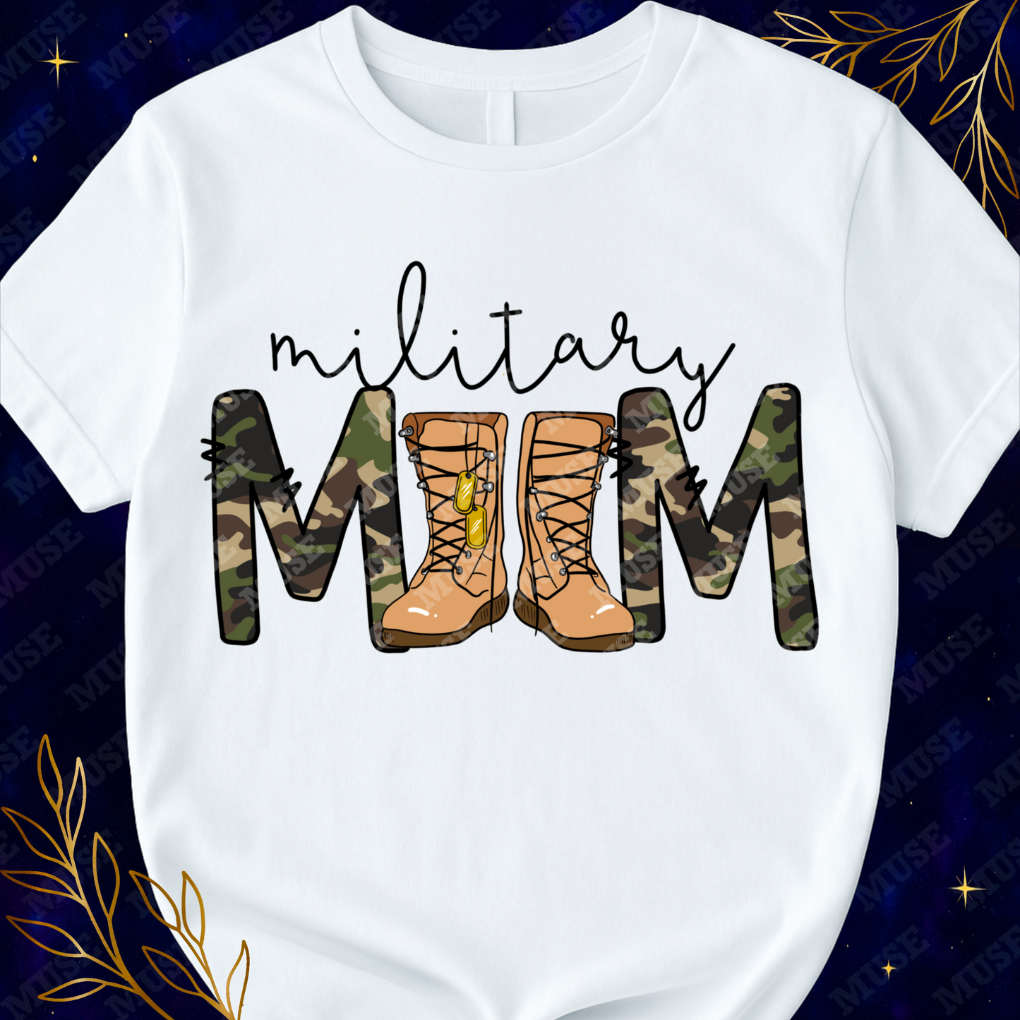 🌿 Military Mom Camo Boots PNG