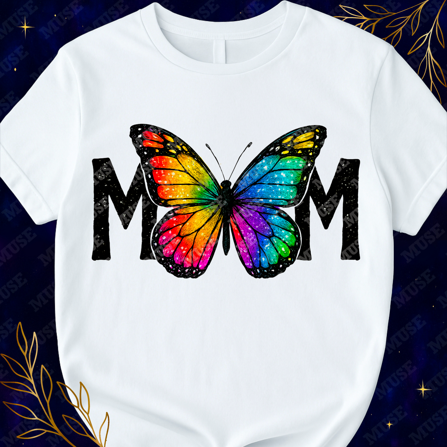 🦋 Rainbow Butterfly Mom Digital Design