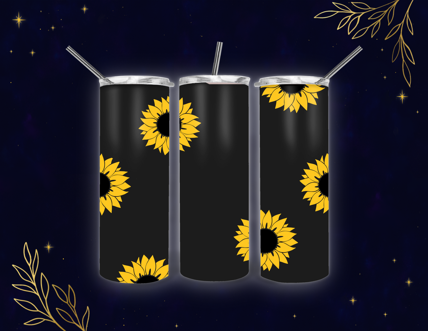π» Sunflower Seamless Tumbler PNG Digital Design