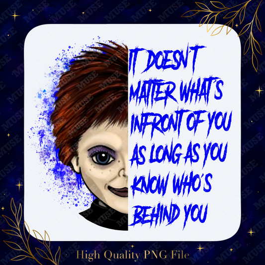 🔪 Chucky Horror Quote PNG – Creepy Doll Scary Movie Design