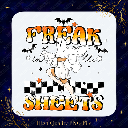 👻 Freak In The Sheets PNG – Funny Halloween Ghost Design
