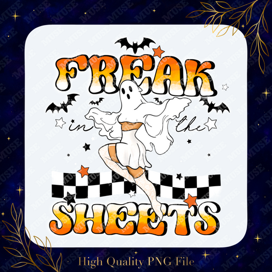 👻 Freak In The Sheets PNG – Funny Halloween Ghost Design