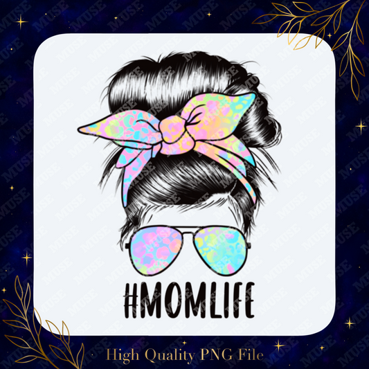 🎀 #MOMLIFE – Pastel Leopard Hair Bun Design
