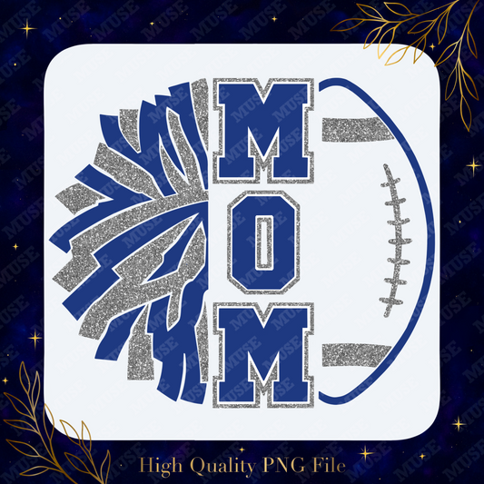 📣🏈 Football MOM – Glitter Cheer Design