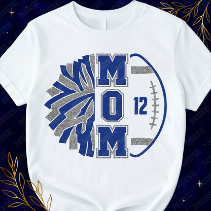 📣🏈 Football MOM – Glitter Cheer Design