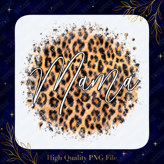 ⚡ Camo Leopard Mama PNG – Bold Lightning Bolt Leopard Print Design