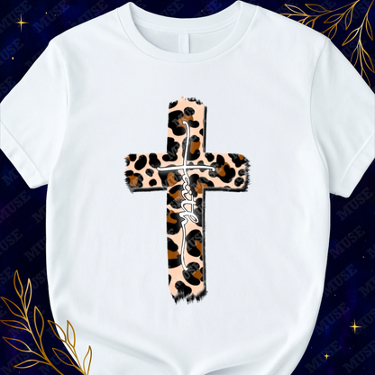 🐆 Leopard Print Faith Cross Digital Design