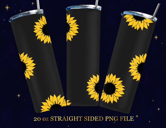 🌻 Sunflower Seamless Tumbler PNG Digital Design
